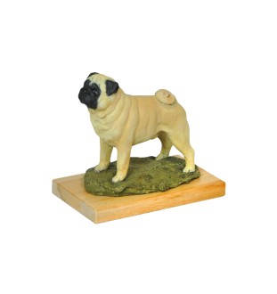 Mops, Pug ręcznie pomalowana statuetka Art-Dog